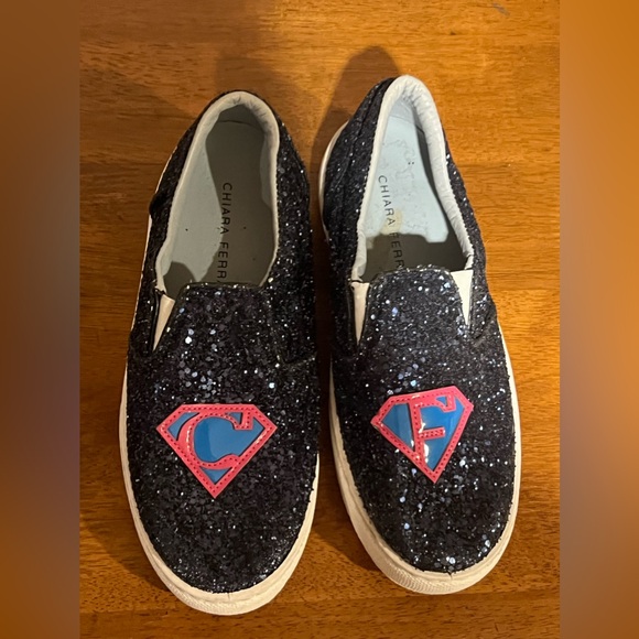 CHIARA FERRAGNI SEQUIN SLIP ON SNEAKERS - Picture 1 of 6